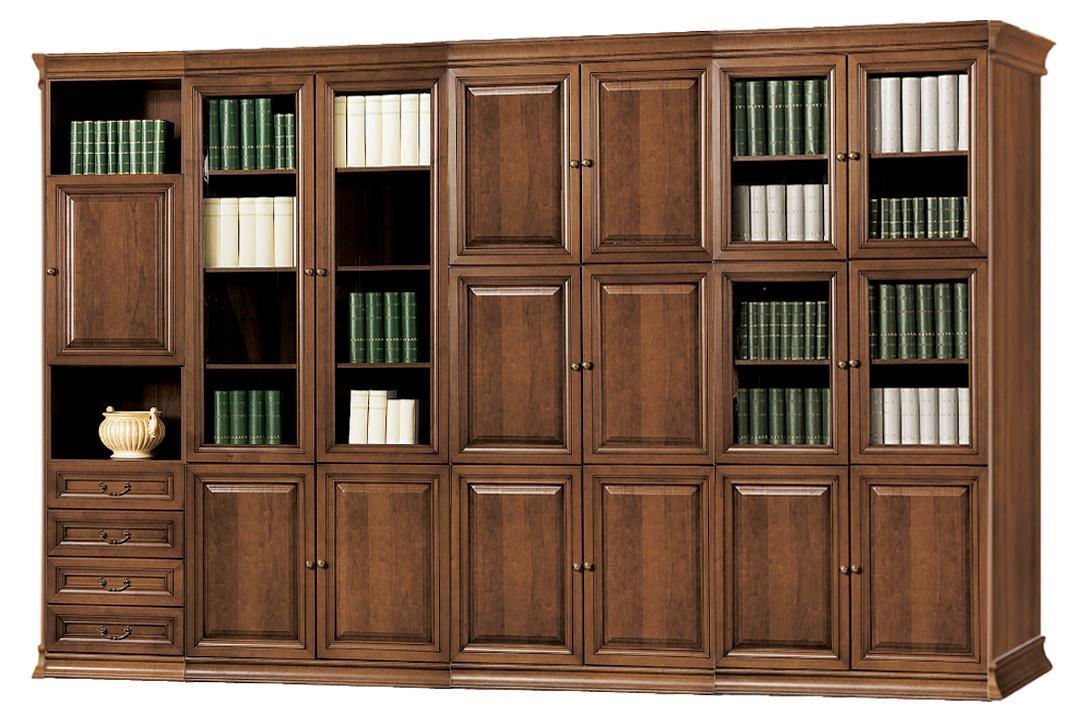 Stilvoller Brauner Büroschrank Deluxe Massivholz Schränke Arbeitszimmer