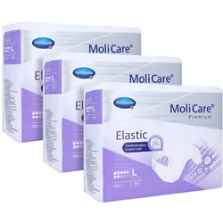 MoliCare Premium Elastic, 8 Tropfen, Gr. L, Hüftumfang 115 - 145 cm 3X24 St