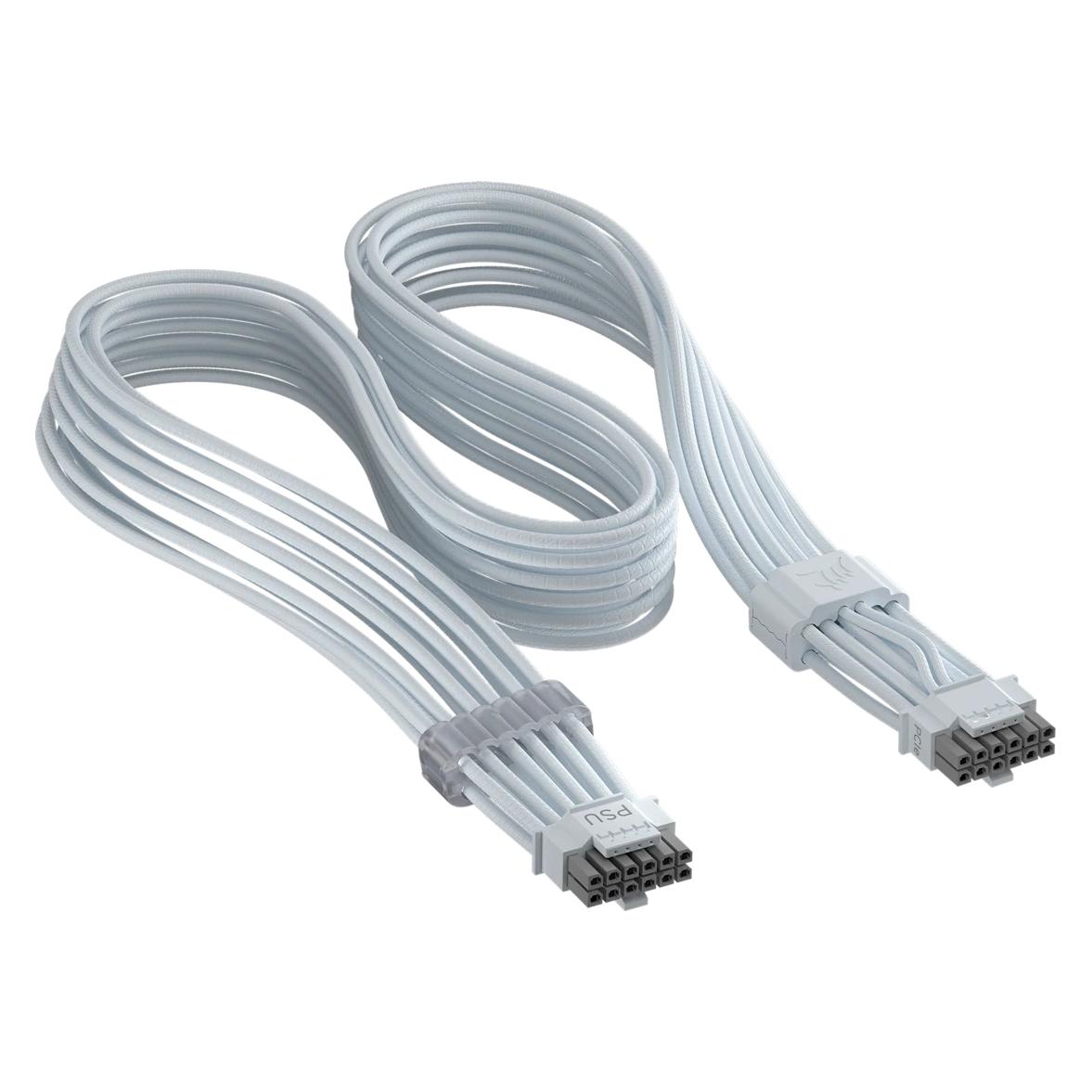 Corsair ThermalProtect Universal PCIe 5.1 600W 12V-2x6 Cable, White (65 cm, 12V-2x6) (CP-8920473)
