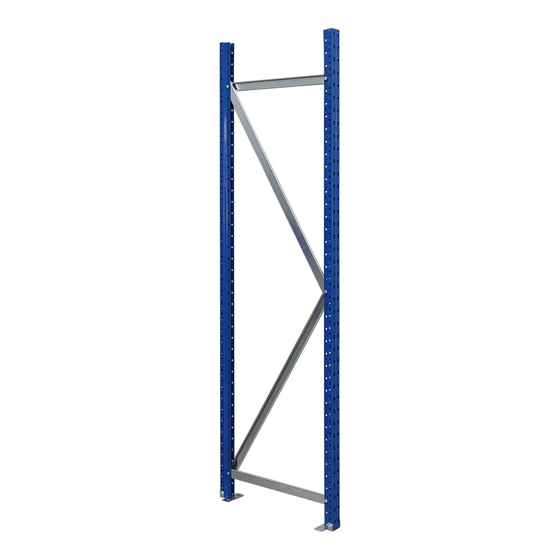 Regalwerk EMMA-Rahmen HxT 2500x1000 mm Ständerprofil RAL 5010 Ausfachung verzinkt (B7-81010-K)