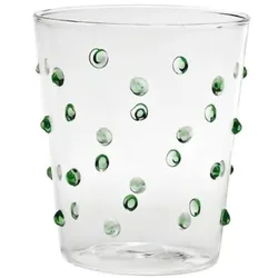Zafferano Partybecher, grünes Glas, 45 cl, Set mit 6 Glasstücken