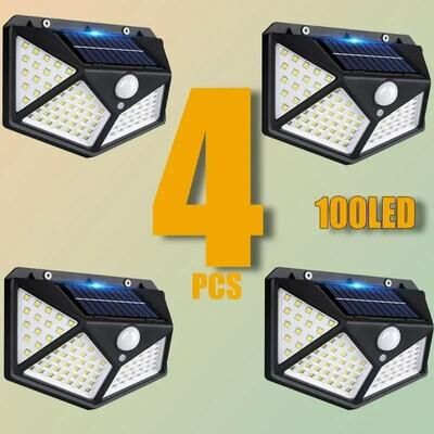 Uplift Essentials 100 LED Solar Motion Sensor Wall Lights 100 LED Solar Motion Sensor Wall Lights