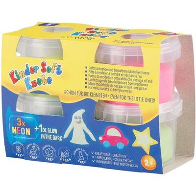 Kinder Soft Knete Hyper - 4 Farben a 80 g