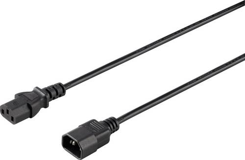 Sygonix SY-5042726 Kaltgeräte Verlängerungskabel Schwarz 0.50m