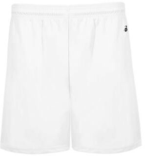 "Badger Sport 4146 B Core Pocketed 5"" Short in White size 4XL   Polyester 414600, 4146J1"