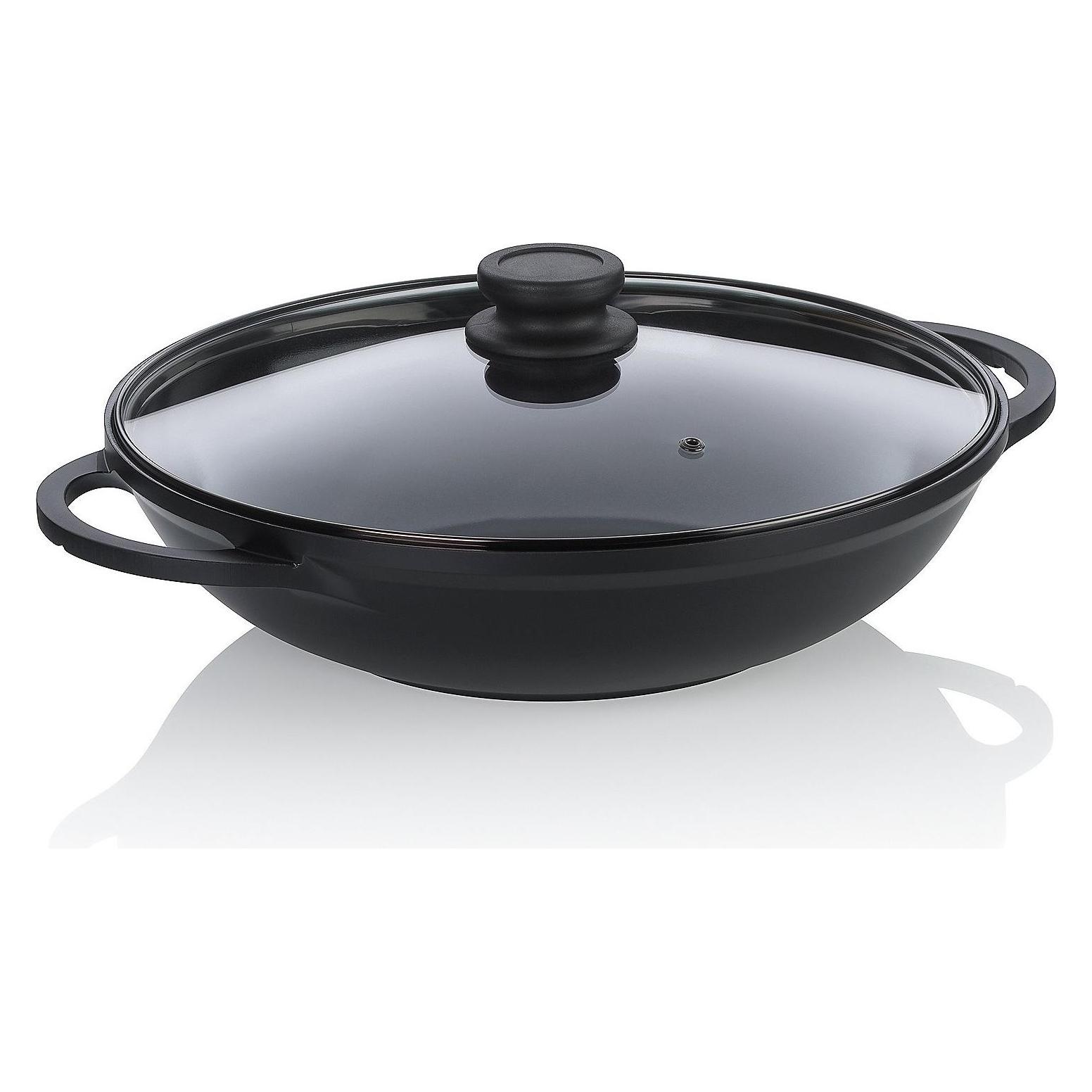 Kela Wok mit Deckel schwarz Atura (Aluminiumguss, 32 x 8.50 cm) (56471856)