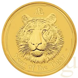 2 Unzen Goldmünze Australien Lunar II Tiger 2010