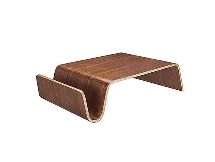 UlpyO Gebogener Couchtisch aus Holz, kreativer einfacher Vollmassivholz-Sofa-Beistelltisch, Wohnzimmer-Lounge-Teetisch, Cocktailtisch