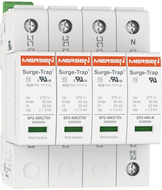 Mersen Parafoudre Type 2, 4 pôles 40kA STPT2-40K275V-4PGM (83020147)