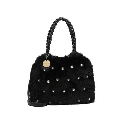 Shopper TAMARIS "Shopper TAS Marla", Damen, Gr. B/H/T: 36cm x 26cm x 8cm, schwarz (schwarz 100), Polyester, Taschen Shopper