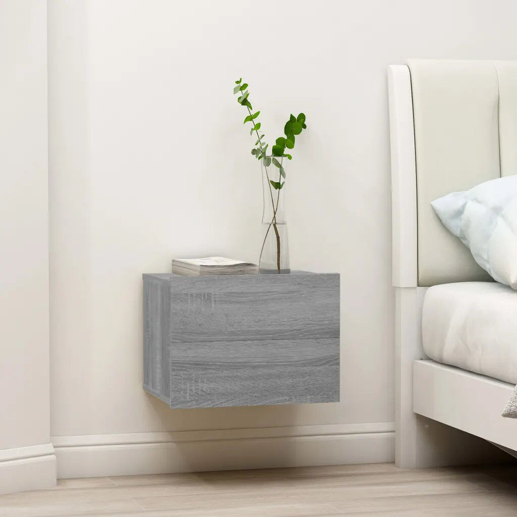 Zipcode Design Aumiller 40 cm W Bedside Table Grey Sonoma 30cm H X 40cm W X 30cm D