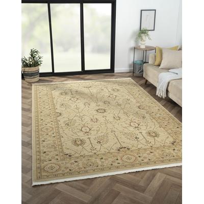 Teppich "Maryam 2", beige (cream, beige), B:200cm H:7,5mm L:290cm, Polypropylen (PP), MYFLAIR MÖBEL & ACCESSOIRES, Teppiche, Teppich, Kurzflor, Orient Optik, edler Glanz, mit Fransen, besonders weich