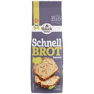 Bauckhof Brotbackmischung Schnellbrot Saaten, BIO, glutenfrei, 500 g