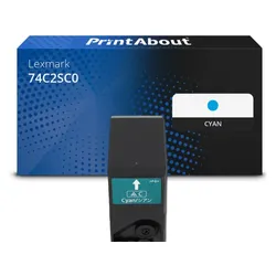 Toner kompatibel mit Lexmark 74C2SC0 - Cyan - Hohe Kapazität