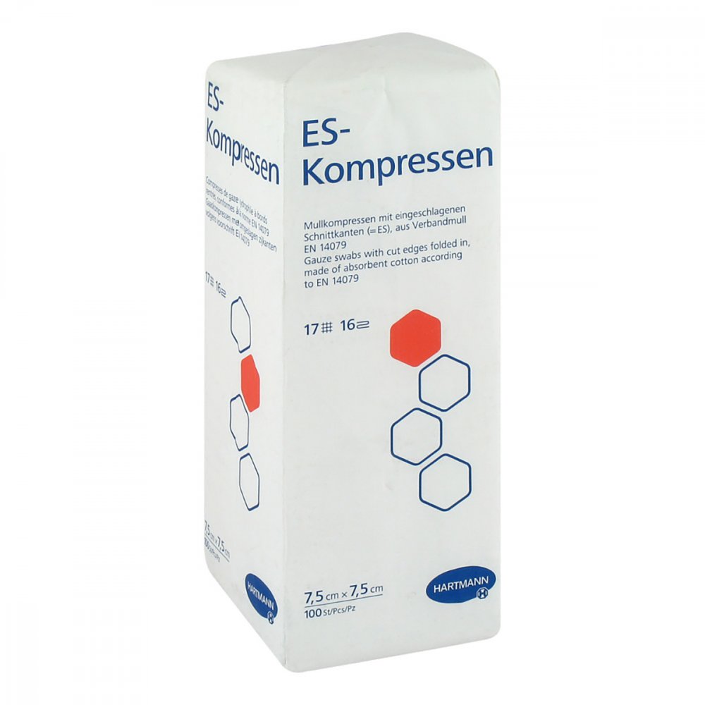 1001 Artikel Medical GmbH Es-kompressen unsteril 7,5x7,5 cm 16fach 00475252