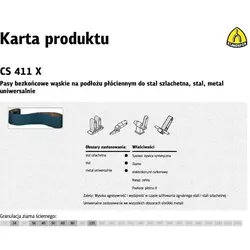 Klingspor, Schleifmittel, K.Sicherheitsgurte 8* 455 Gr. 80Cs411X...