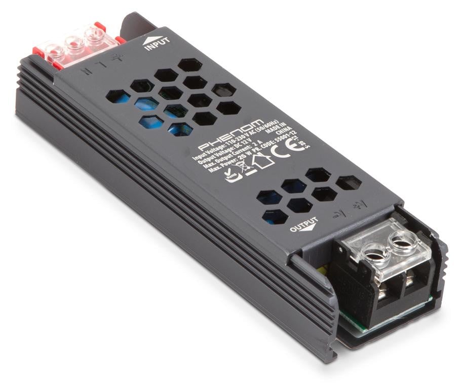 HomeShopXL LED-voeding Transformator 12V DC 2A 25W voor LED-strips en industriële toepassingen [55001-12]