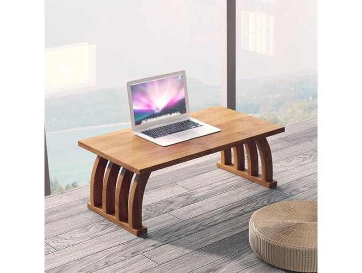 Labasuan Japanischer Bambus-Niedrigtisch, Kleiner Couchtisch & Teetisch, Meditationstisch, Meditationsaltar für Wohnzimmer, Heim- und Büroräume(70cm(27.5in))