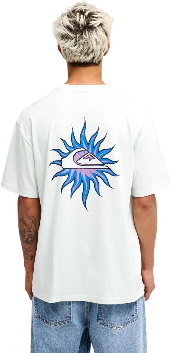 T-Shirt QUIKSILVER "Flow", Herren, Gr. XS, weiss (ice flow), Obermaterial: 100% Baumwolle., Shirts T-Shirt ice flow XS