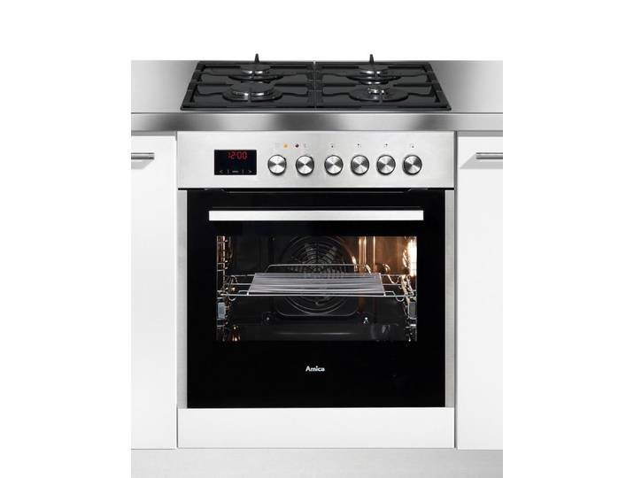 Amica Gasherd-Set EHEG 934 112 E, mit 1-fach-Teleskopauszug, Steam Clean, Klassischer Kochkomfort mit viel Kontrolle und bequemer Handhabung