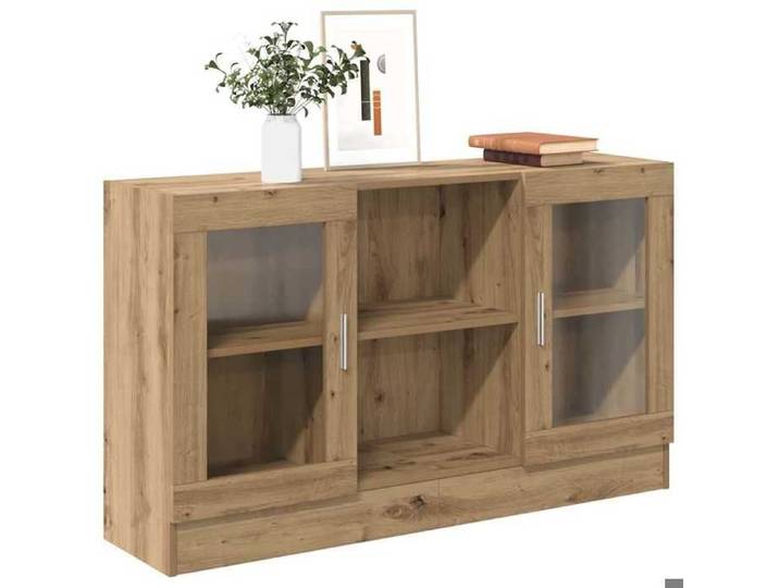 Réduction FR - Buffet Bas enfilade - Commode salon chêne artisanal 120x30 5x70 cm - Aspect Bois d'ingénierie -912332