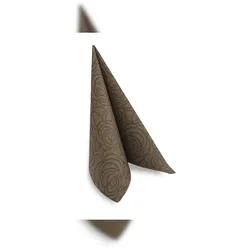 Hypafol Airlaid Motiv-Serviette Roses braun | 100St. | 40x40cm | für Gastronomie und Zuhause | hochwertiges Material