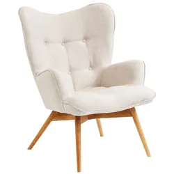 KARE DESIGN Sessel Vicky 82685 Stoff Beige Ecru