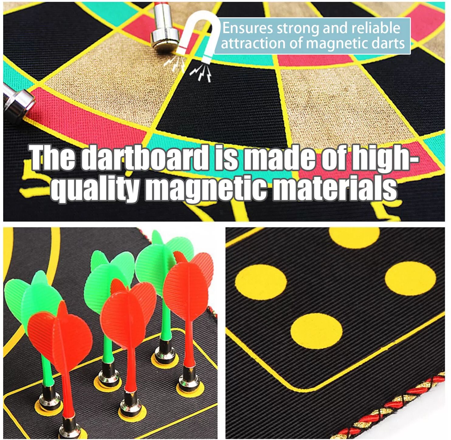 INF Doppelseitige magnetische Dartscheibe / Set mit magnetischen Dartpfeilen M