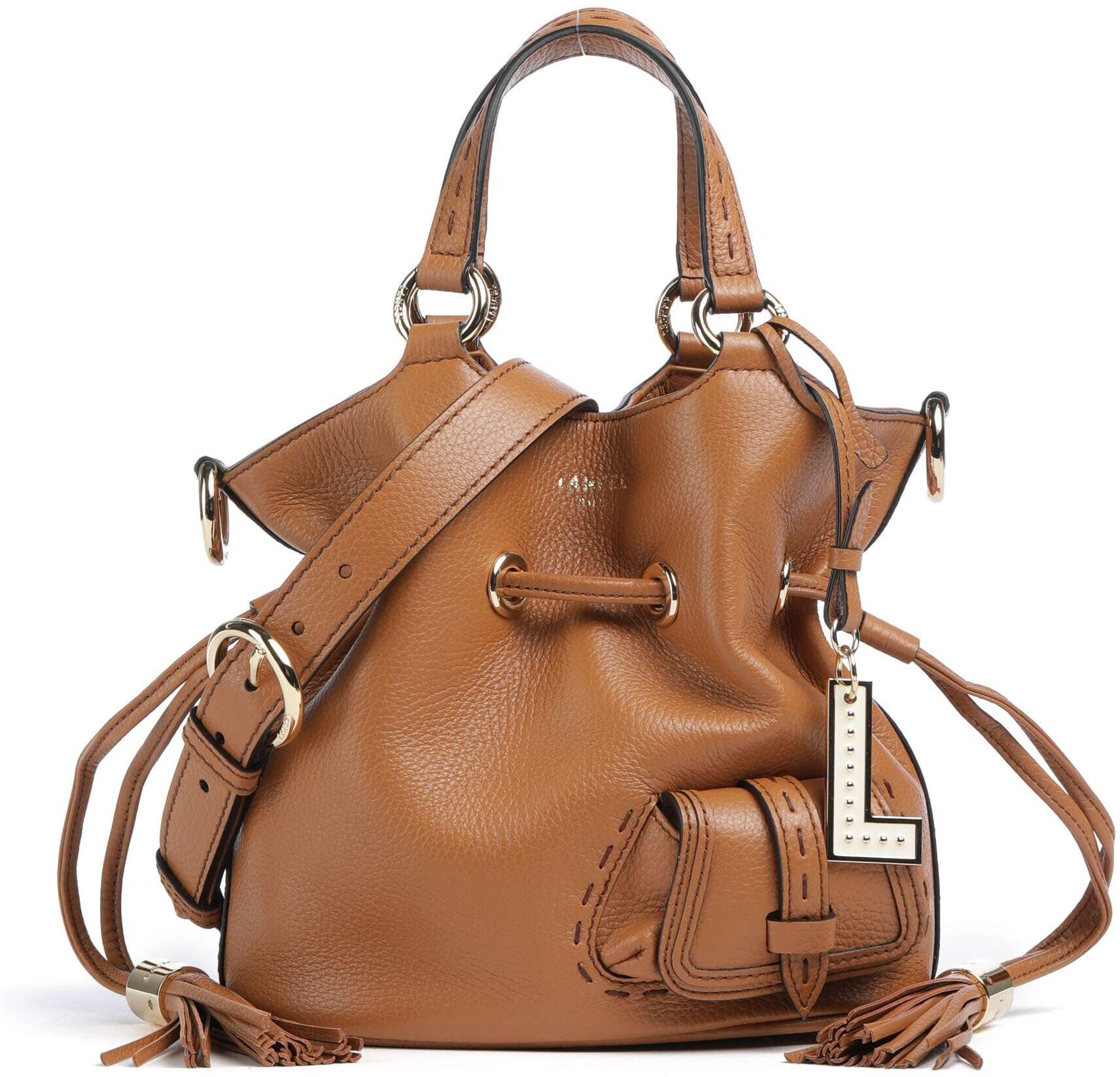 Lancel Premier Flirt S Bucket Handtasche aus Leder, braun