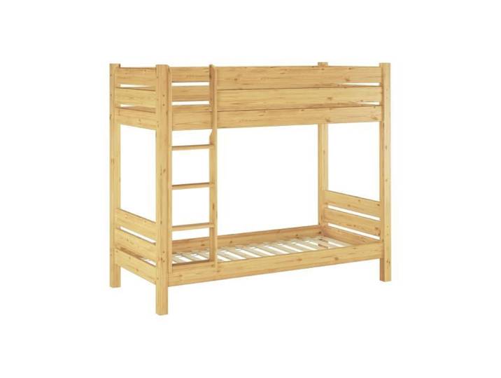 Lit superposé extra stable pin massif naturel 80x200 séparable pour enfants et adultes 60.16-08T80