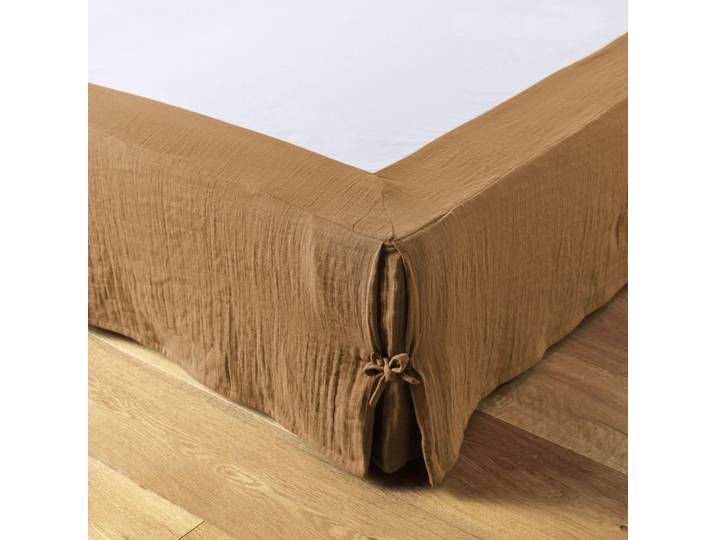 Cache sommier gaze de coton uni 180x200 cm