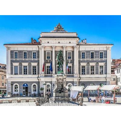 CALVENDO Puzzle Piran in Slowenien mit dem Tartini Platz und dem Denkmal des Komponisten und Geigers Giuseppe Tartini | 1000 Teile Lege-Größe 64x48cm