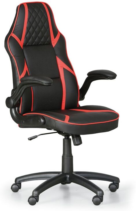 B2B Partner Krzesło biurowe GAME, czarny/czerwone