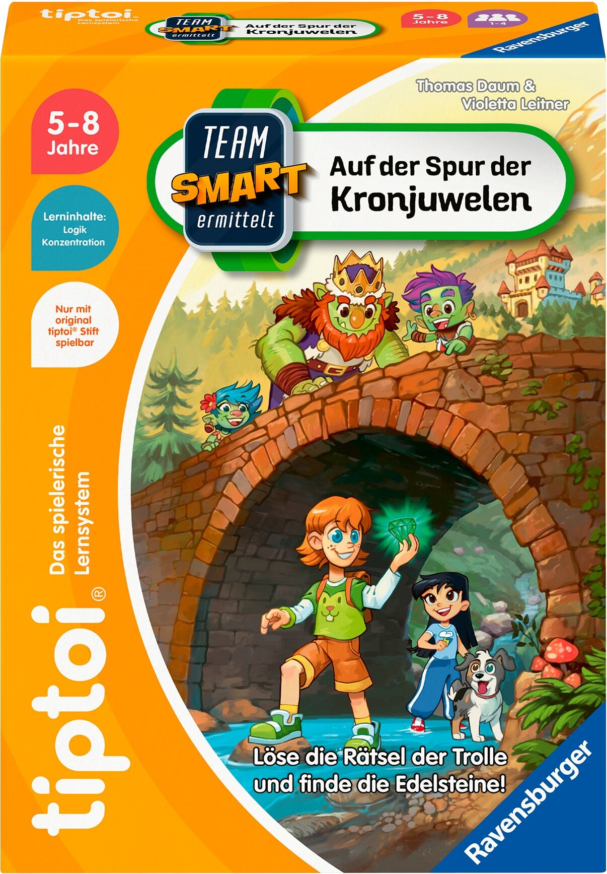Spiel RAVENSBURGER "tiptoi Team SMART ermittelt: Auf der Spur der Kronjuwelen", bunt, Spiele, Kinder, Made in Europe