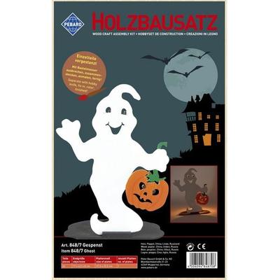 PEBARO 848/7 - Holzbausatz Gespenst, 24 Teile, Holzkonstruktion zum Zusammenstecken