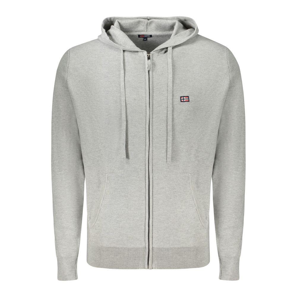 Zip-Up Strickhoodie im lässigen Stil