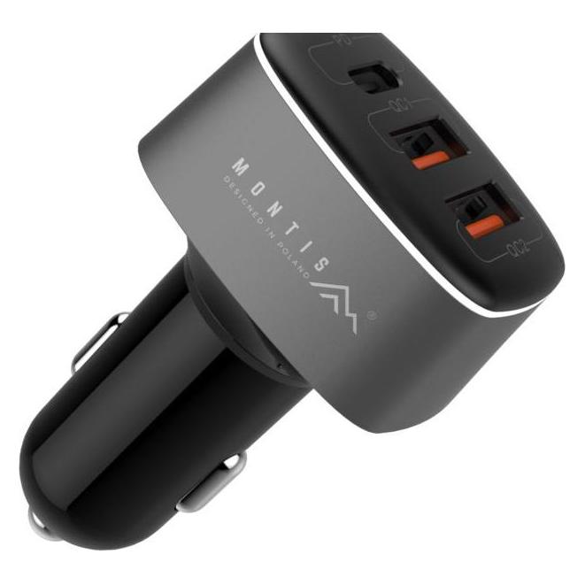 Montiss Montis Ładowarka samochodowa 2x USB Typu A + USB Typu C 56W MT125 Montis (MT125)