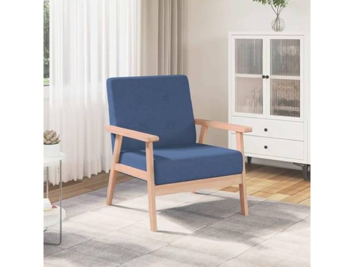 NLQMSU Sessel, blau, Polyesterstoff, gepolstert, Schaumstoff, Rahmen aus Weiche Sitzfläche, einfache Montage, Kapazität 110 kg, umhüllende Rückenlehne, täglicher Gebrauch