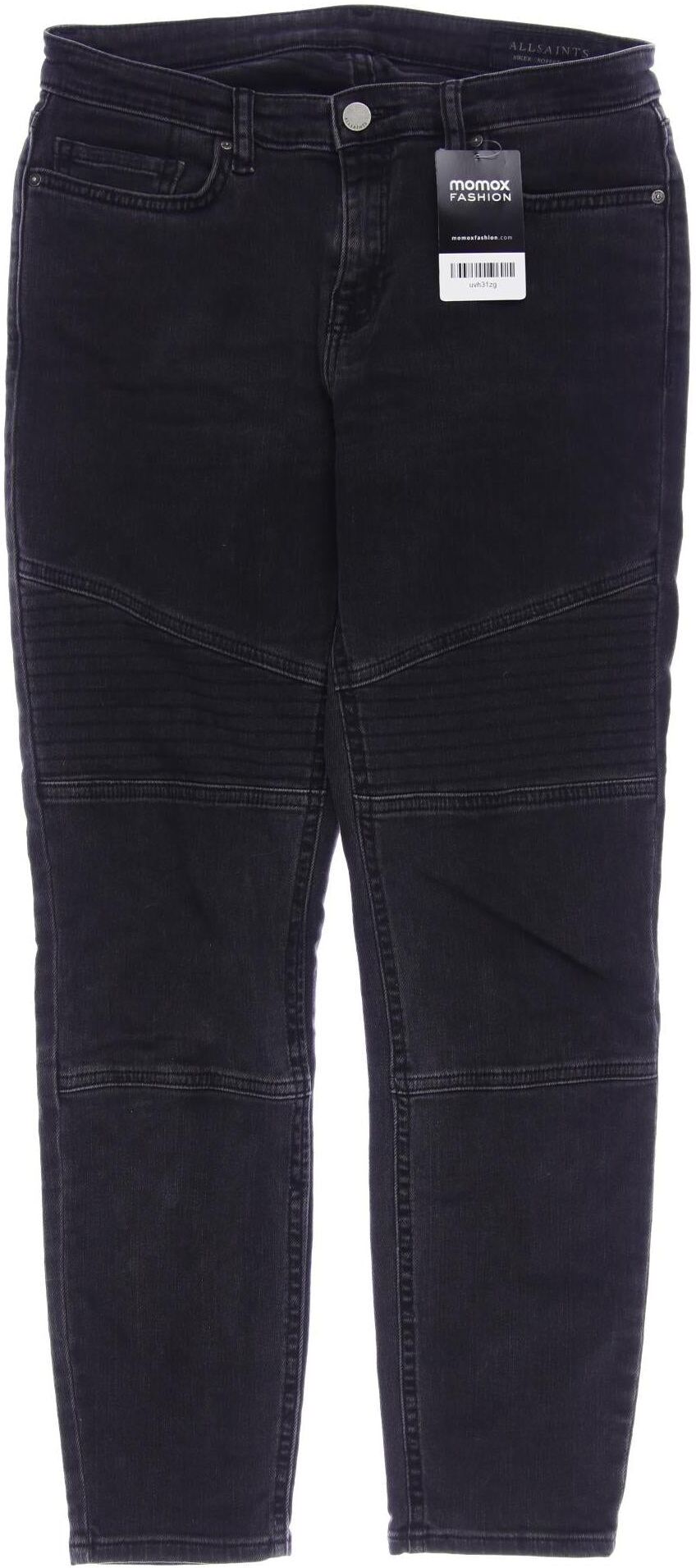 All Saints Damen Jeans, Grau, Gr. W27, Elasthan / Baumwolle - Second Hand