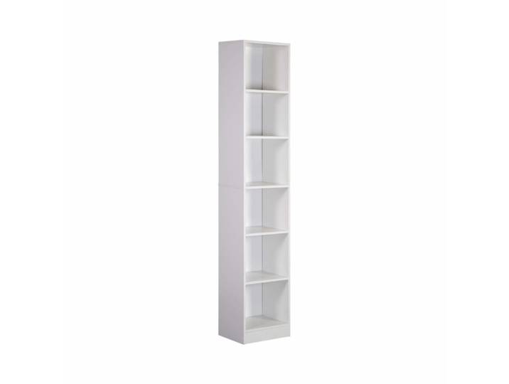 Bibliothèque avec 6 étagères en aggloméré blanc
