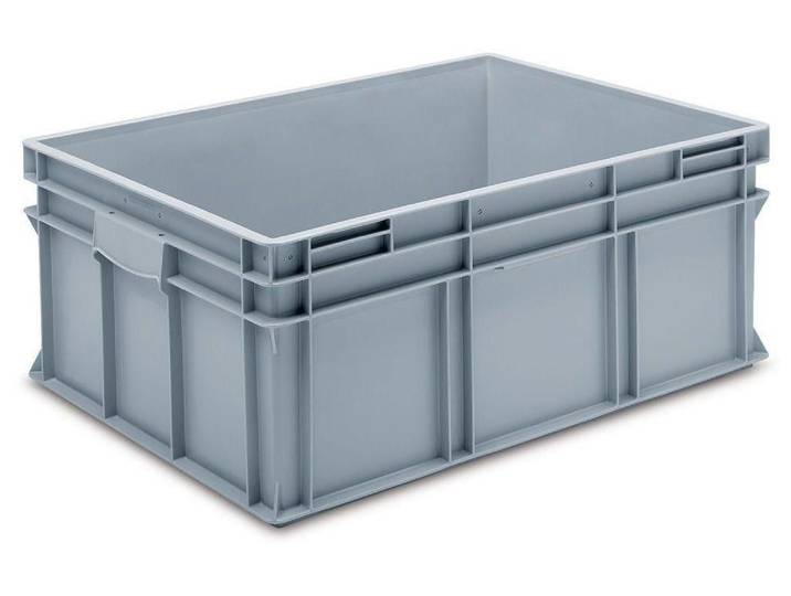 Stapelbox Utz RAKO 800x600x323 mm , grau, B:60cm H:32,3cm T:80cm, Aufbewahrungsboxen, Stapelbox