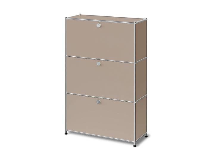 Tchibo - Kommode Metall »Cn3 Slim Line« mit 3 Klappfächern - 77x30,5x120,5cm - taupe -
