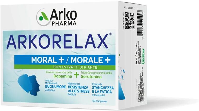 Arkorelax Morale+ Integratore Per Stanchezza e Resistenza allo Stress 60 compresse