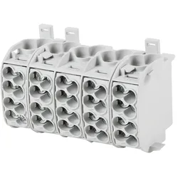 f-tronic 7730020 Hauptleitungsabzweigklemme, 25mm2, 5polig, CU/AL, grau, HLAK5p25ALUgr