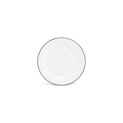 BONBISTRO Teller flach 27cm Schwarzer Rand Basic White - 6 Stück