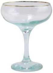 viva by VIETRI Rainbow Green Coupe Champagne Glass