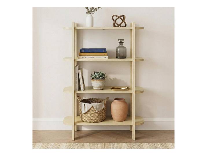 LuxusKollektion Standregal 4-stufiges Holzregal Oak, 1-tlg.