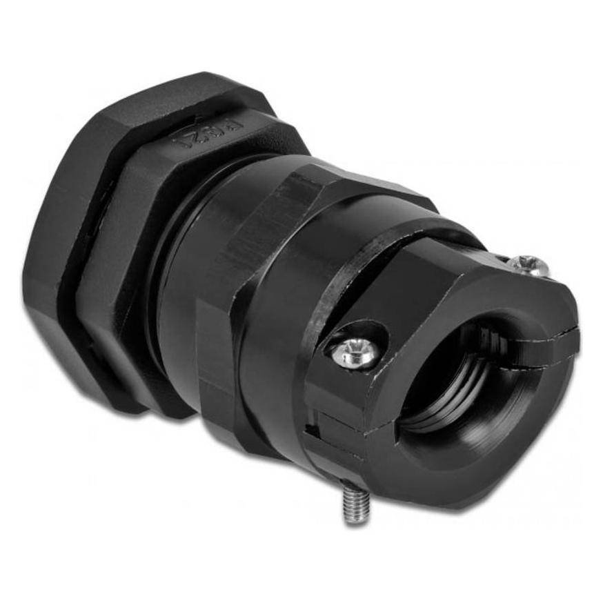 Delock Kabelverschraubung PG21 mit Zugentlastung und Biegeschutz schwarz (60359)