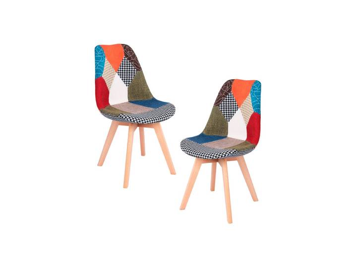 2er Set Stühle Synk Patchwork - Patchwork Clear