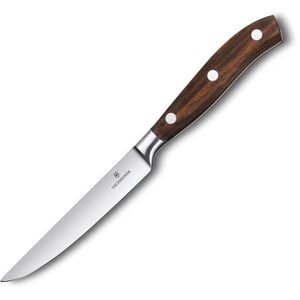 Victorinox Steakmesser Grand Maitre 7.7200.12G, 12 cm Edelstahlklinge mit glattem Schliff, Ahornholzgriff